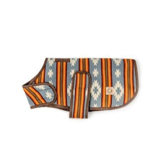 Chilly Dog Denim Southwest Wool Dog Blanket Winter Coat Sizes XS-XXL - Picture 3 of 5